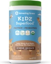 Amazing Grass Kidz Superfood: Vegan protein & Probiyotiks for Kids with Beet Root Toz & 1/2 Cup of Leafy Greens, Extreme Chocolate, 15 Servisler
