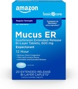 Βασική Φροντίδα Guaifenesin Βήχας και Mucus Relief Extended- Release Tablets, 600 mg, 12 Hour Reventorant, 20 Count