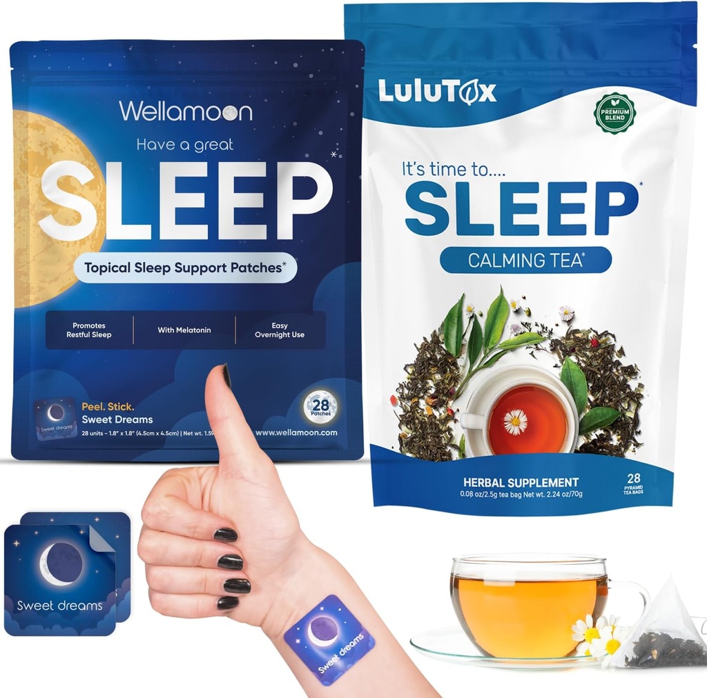 Wellamoon Sleep Patches & Lulutox Sleep Tea (1994) (28 Patches & 28 Hizmet)