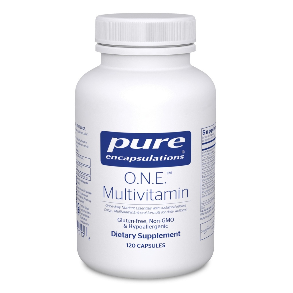Pure Encapsulations O.N.E. Multivitamin - Once Daily Multivitamin with Antioksik Metafolin, CoQ10, and Lutein to Support Vision, Cognitive Function, and Cellular Health * - 120 Capsules