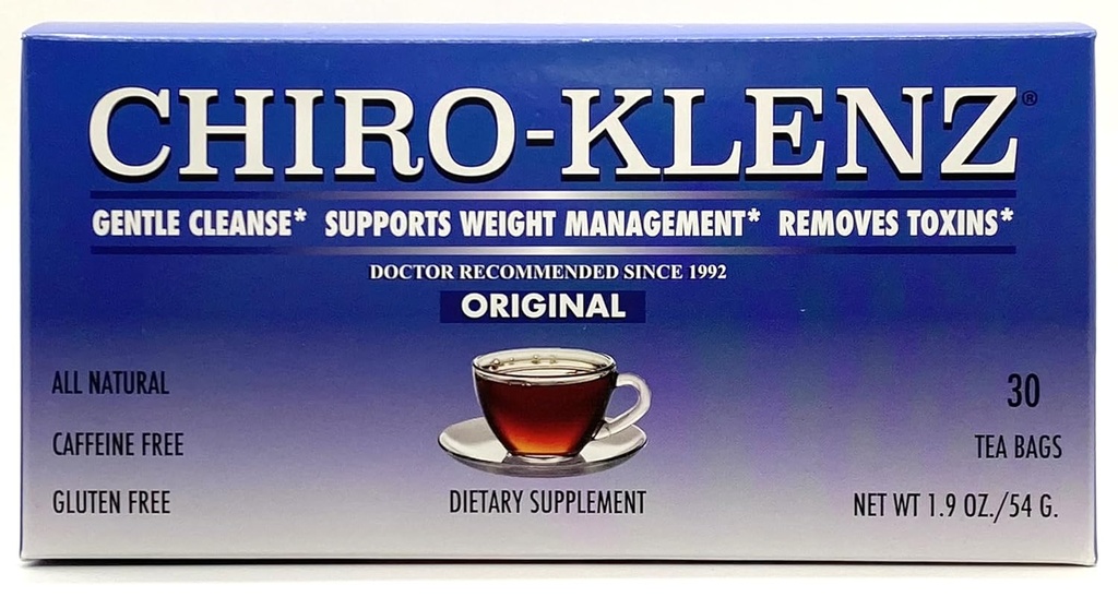Chiro-Klenz All Natural Herbal Tea Original Flavor 30 Tea Bags
