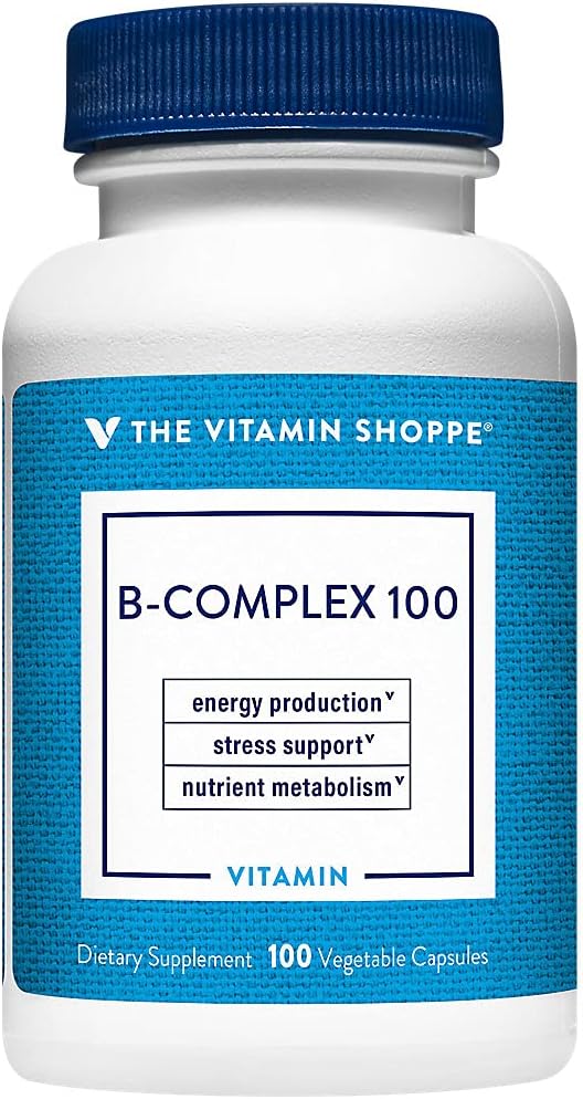 Mağaza Vitamini B Kompleksi 100 – Enerji Üretimi, Nervous System Function & Nutrient Metabolism – Mükemmel B1, B2, B6, B12, Niacin, Folic Acid & Biotin (100 Veggie Caps)