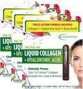 Uygulamalı Beslenme Sıvı Kolajn + Hyaluronik Asit - 10 Sıvı Tubes, 3 Paket - Skin & Nail Restorasyon - Karma Berry Flavor - 30 Hizmet