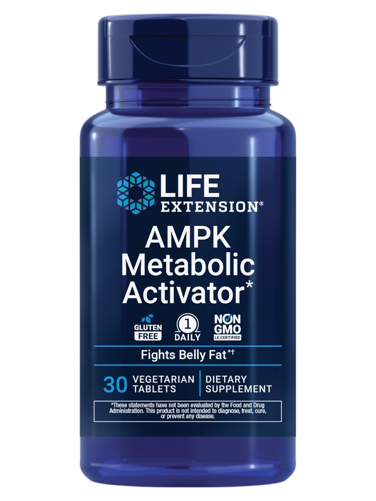 Life Extension AMPK Metabolic Activator*, Hesperidin, G. pentaphyllum, Fight spam Belly Fat, Target General Fat, Gluten-Free, Vegetarian, 1-Daily, Non-GMO, 30 Tablet