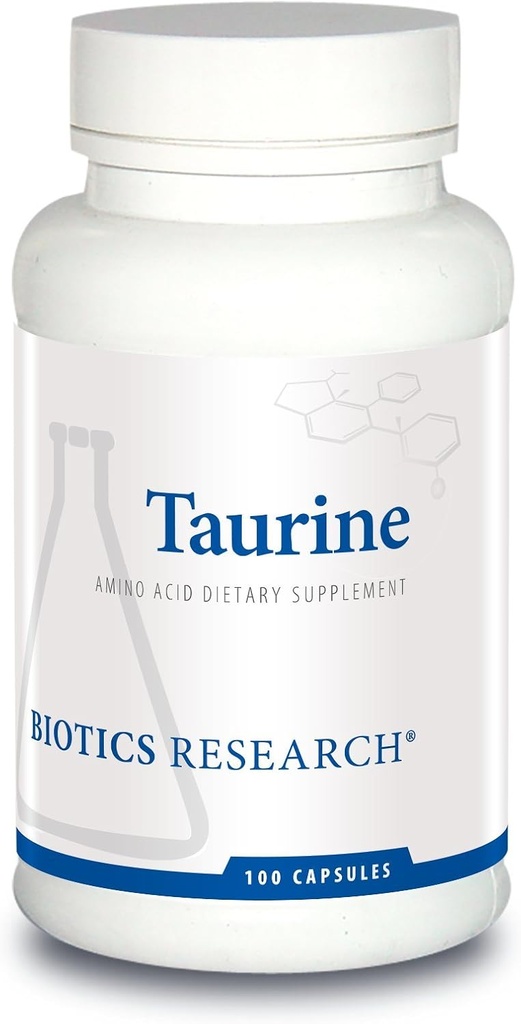 Biotics Research Taurine – 500 mg Taurin, Amino Asit, Beyin Sağlığı, Cardiovasüler Sağlık, Antioksi. 100 Capsules.
