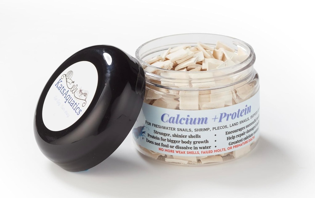Kalsiyum + Protein, Güçlü Shells için, Sağlıklı Molts,% 100 Doğal, Suda Katılmıyor, Aquatic Shrimp, Snails, Plecos ve More için Hızlı Lavabo! Biolog ABD'de Made in USA