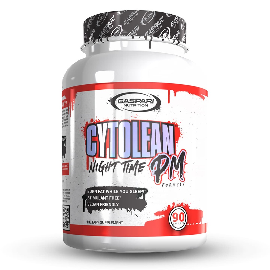 Gaspari Beslenme Cytolean PM: Nighttime Fat Burner with Melatonin Sleep Support, Stres Azaltımı, Stimulant Free, Vegan Dostu (90 Capsules)