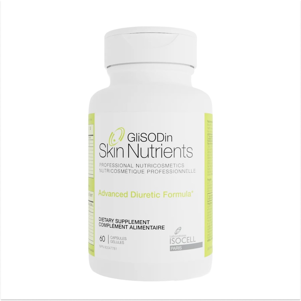 Glisodin Diuretic - Nutraceutical ενισχύει τη φυσική αποστράγγιση για να μειώσει το πρήξιμο που συνδέεται με τη διατήρηση υγρών - έχει ιδιότητες καθαρισμού Αυτό βοηθά στην εξάλειψη τοξινών - 60 κάψουλες