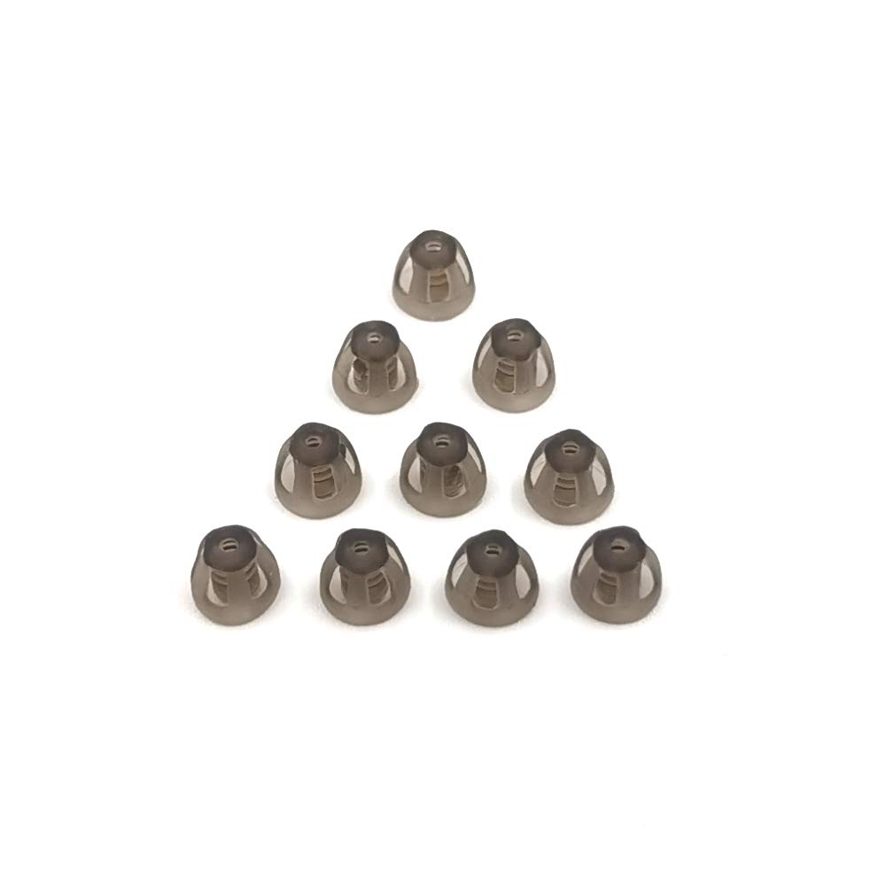 Βοηθητικό ακοής Domes Smoky Gray Tips Τεμάχια αυτιού Άνετα για ανοικτό κατάλληλο ενισχυτή ήχου BTE Κιτ PSAP Αόρατο, εκτός από το RIC 5mm (S * 10)
