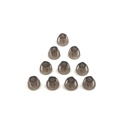 Βοηθητικό ακοής Domes Smoky Gray Tips Τεμάχια αυτιού Άνετα για ανοικτό κατάλληλο ενισχυτή ήχου BTE Κιτ PSAP Αόρατο, εκτός από το RIC 5mm (S * 10)