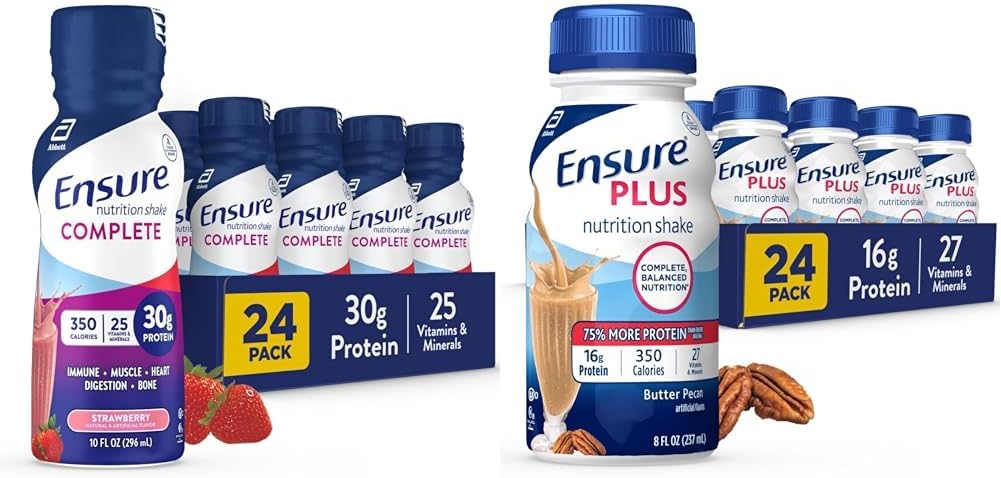 Immune Health, Strawberry, 10 Fl Oz & Plus Butter Pecan Beslenme Shake, Mealchange Shake, 24 Pack