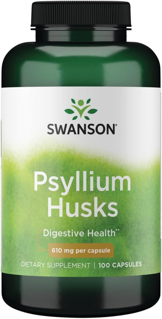 Swanson Psyllium Husks 610 Milligram 100 Capsules