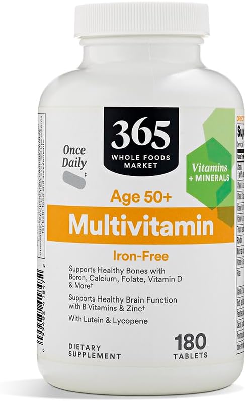 365 από Whole Foods Market, Ώριμος Ενήλικος Μια φορά την ημέρα Multi, 180 Count