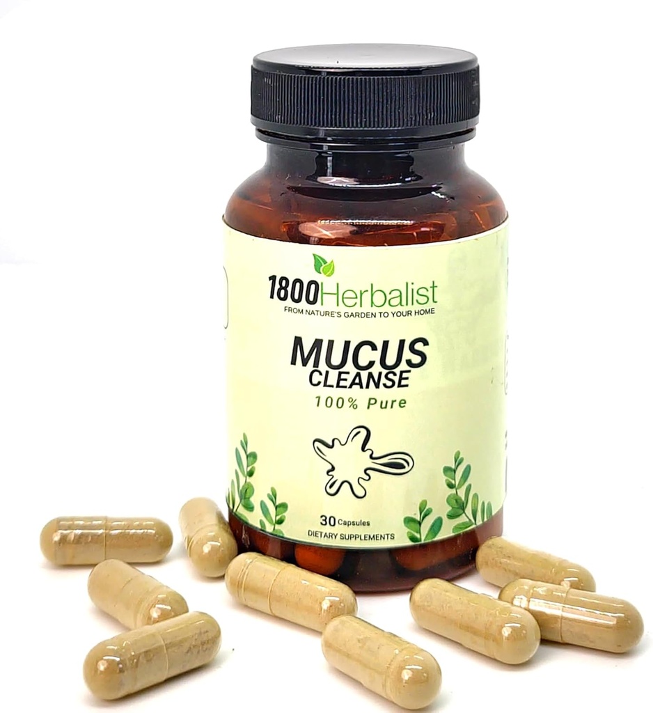 1800Herbalist Mullein Blend με φυσικά βοτανικά για την καθημερινή υποστήριξη της ευεξίας, Plant-based κάψουλες με εκχύλισμα Mullein – 30 Count