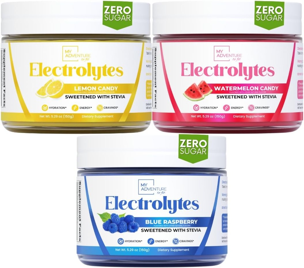 My Adventure to Fit Blue Raspberry, Lemon Candy, Watermelon Candy Electrolytes Sche