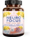 Beyin ATM Gingko Biloba Supplement - Mind, Focus, Memory, Clarity with Bacopa Monnieri, St. Johns Wort - 30 Brain Food Capsules