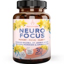 Beyin ATM Gingko Biloba Supplement - Mind, Focus, Memory, Clarity with Bacopa Monnieri, St. Johns Wort - 30 Brain Food Capsules