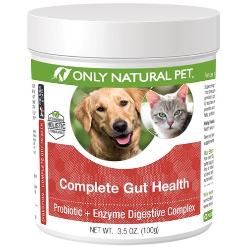Μόνο Natural Pet Complete Gut Health Complex - Probiotics & Digestive Enzyme Supplement for Dogs & Cats - Προάγει την υγιεινή πέψη, ανοσοποιητικό σύστημα, θρεπτική απορρόφηση - Made in USA -3.5oz Κόνις