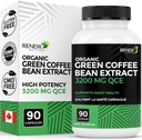 Renew Actives High Potency Green Coffee Bean Extract - Green Coffee Bean Extract'ı Antioksidan Faydaları için% 50 klorojenik asit ile hizmet eden 800 mg - 90 Vegan Capsules