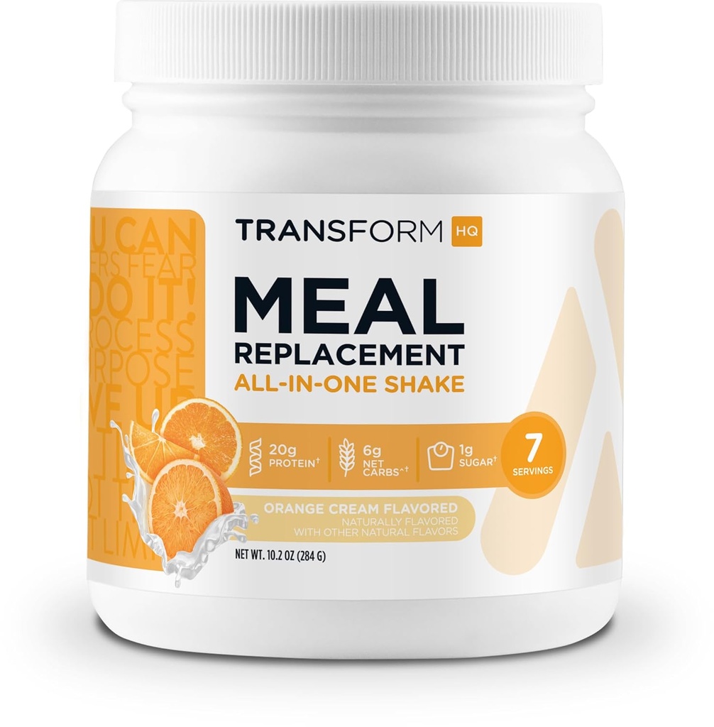 Dönüştürme Meal Yenileme Shake Toz 7 Hizmet (Orange Cream) - Gluten Free, Non-GMO