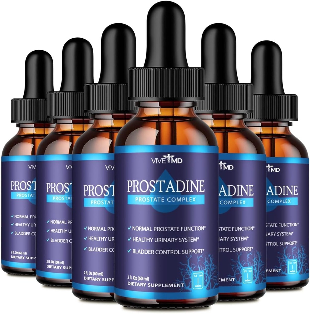 Prostate Health için Vive MD Prostadine Drops, Bladder Urinating Issues - Prostadine Resmi Drop Formula - Cool Strength with Pomegranate - Prostadine İncelemeleri (Package of 6)