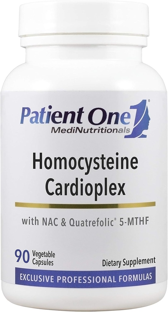 Hasta Bir Homocysteine Cardioplex | Kalp Sağlığı ve Homocysteine Dönüşümünü Desteklemek için Tamam* | NAC, Folate ve More | 90 Capsules