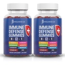 8 σε 1 Gummies συμπλήρωμα προστασίας του ανοσοποιητικού ενισχυτή με ρίζα Astragalus, βιταμίνη C και ψευδάργυρο, βιταμίνη D3, Elderberry και Quercetin (2 Pack)