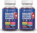 8'de 1 Immune Defense ATM Supplement Gummies with Astragalus Root, Vitamin C ve çinko, D3, Elderberry ve Quercetin (2 Pack)