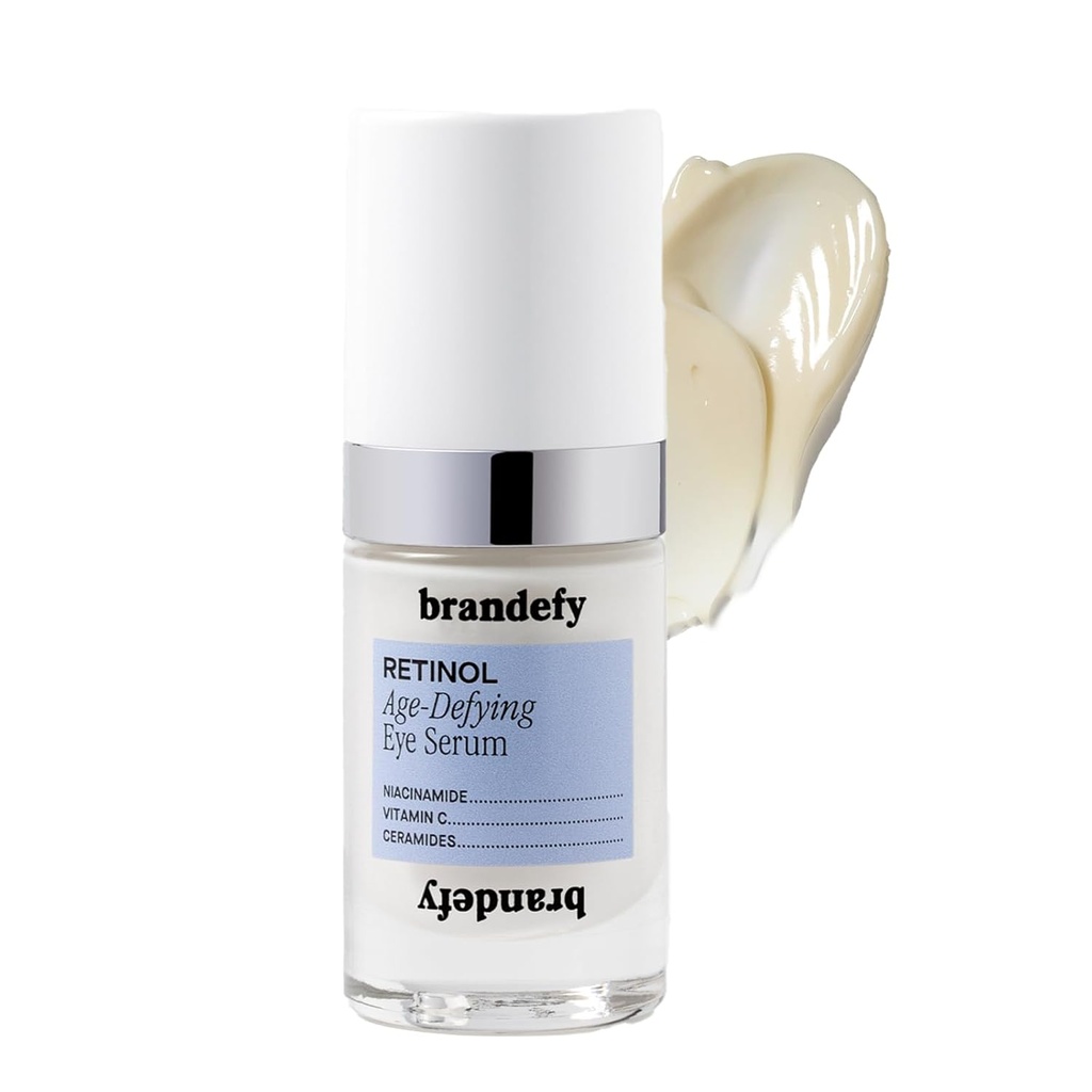 Brandefy Retinol + Niacinamid Anti-Aging Eye Serum - Under Eye Cream for Dark Circles and Wrinkles - Peptide, Caffeine, C E Eye Cream - ABD'de (O.5 Oz)