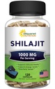 aSquared Nutrition Shilajit 1000mg - 120 Capsules - Pure Shilajit Extract Supplement and Powder Complex Pills - Natural Humic & Fulvic Acid & Trace Minerals - Alternative to Resin & Drops