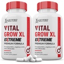 Justified Laboratories (2 Pack Vital Grow XL Extreme Pills 1600MG Premium Formula Perrietary Mix for Men's Health 120 Capsules
