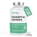 Essential Asitler - 300 Swallow Tabletleri / 60 Hizmetler - Tüm 9 EAA Amino Asitleri Tüm 3 BCAA Plus 6 More EAAs to Build and Tamir Muscle, 5-10g per Service, High in Leucine and Vegan