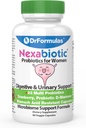 DrFormulas Cranberry Probiyotiks for Women Vaginal Health & Urinary Tract with Fiber Prebiyotik & D Mannose | Nexabiyotik Feminine Health, Vaginosis with Lactobacillus Acidofilius for Yeast, 60 Capsules