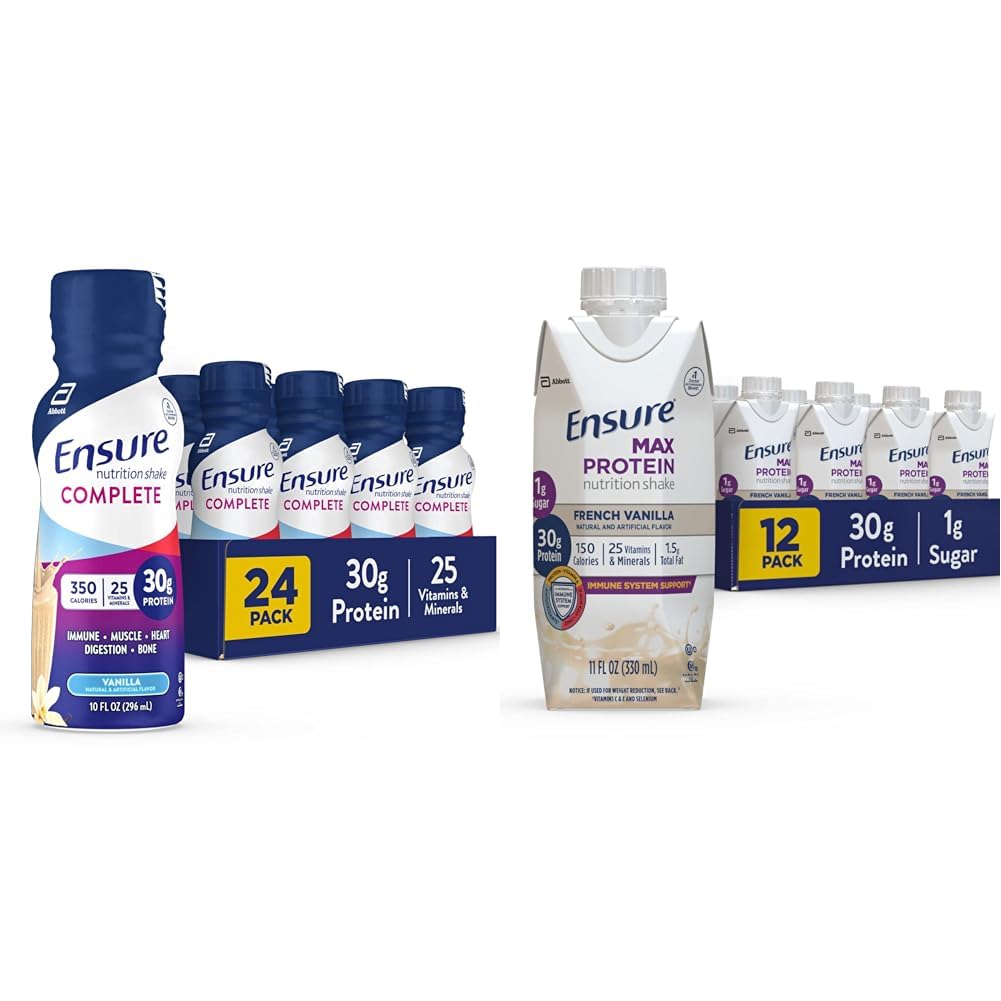 Ensure COMPLETE Nutrition Shake 30g of Protein Meal Replacement Shake with Nutrients for Immune Health & Max Protein Nutrition Shake with 30g of Protein