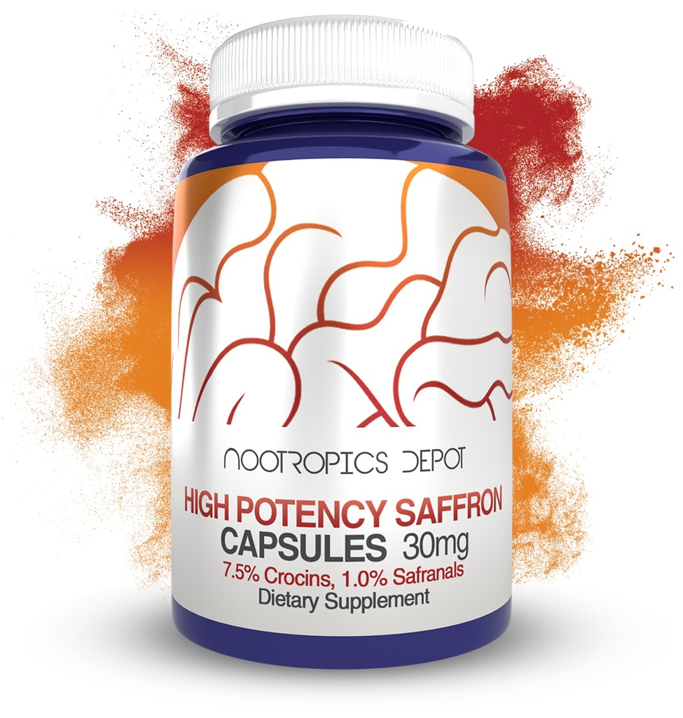 Nootropics Εκχύλισμα Κάψουλες Εκχυλίσματος Saffron Αποβολής Υψηλής Ικανότητας 30mg 
