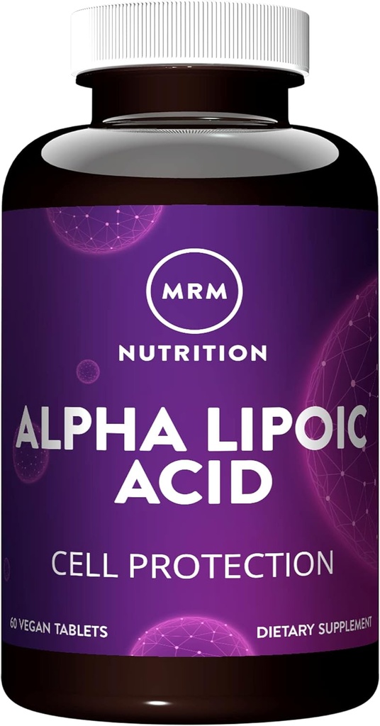 MRM Beslenme Alfa Lipoic Asit | 300 mg ALA | Hücre Koruma | Liver Health + detoxification | Potent | antioksidan C + E Rejenerasyon | 60 Hizmet