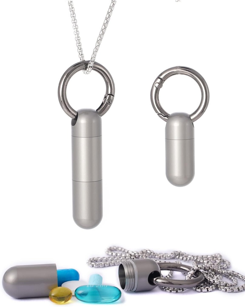 Titanyum Torpedo Atıcı-Length Su Yalıtımı Pill Sahibi Tıp Seyahat ve Gündelik Garanti için Mib - Gunmetal - 1 Pack + Bonus