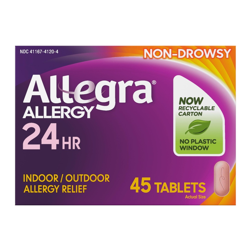 Allegra Adult 24 Saat Antihistamin Pill, 45-Count