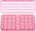 Zoksi Monthly Pill Organizer 1 Χρόνος την ημέρα, 30 Day Pill Box Organizer Μία φορά την ημέρα, ένα μήνα μεγάλη θήκη χάπι για το ταξίδι, 31 ημέρες καθημερινή Medcine Container για βιταμίνες, συμπλήρωμα & φαρμακευτική αγωγή (Pink)