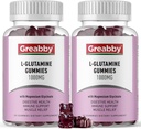 L Glutamine 1000 mg Gummies - Muscle Relief & Immune Support, Platinum Glycinate, Vegan & Non-GMO, Gluten Free (120 Count)