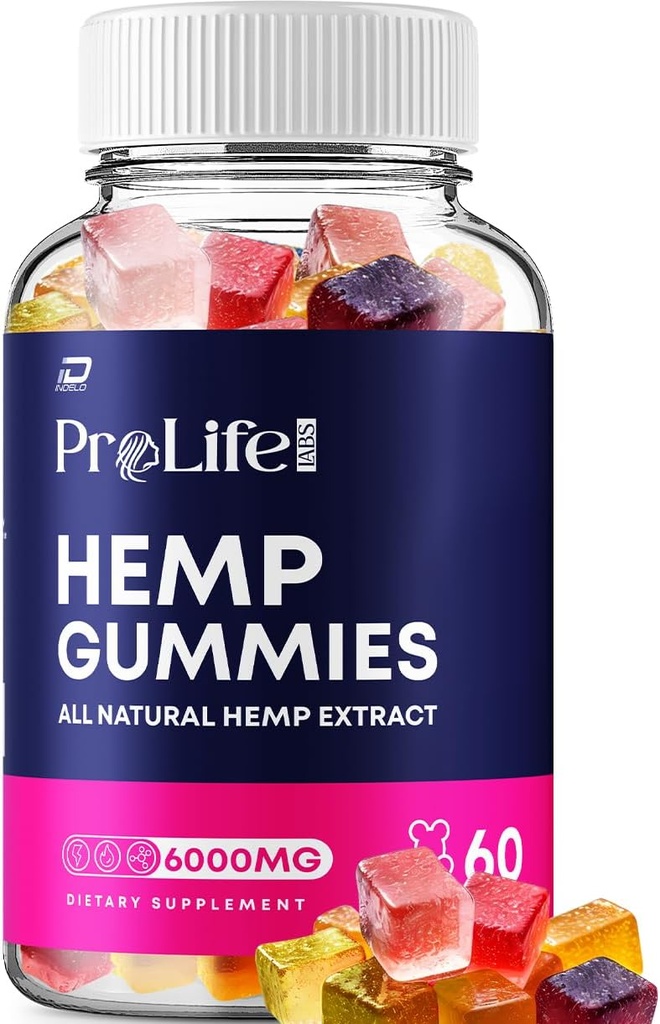 Prolife Hemp Gummies - Hemp Seed Extract Pro Life Labs Gummies Tinnitus Herbal Supplement, Health and Wellness Support, All Natural Prolife Gummy (1 Pack - 60 Gummies)