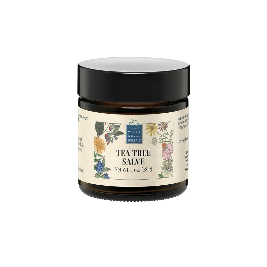 Wise Woman Herbals - Τσάι Δέντρο Salve - 1 Oz - Προάγει το φυσιολογικό υγιές δέρμα, βοηθά ξηρό φαγούρα δέρμα και ερεθισμό στα νύχια, τα νύχια, και το σώμα