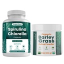 Teaveli Spirulina Chlorella Capsules ve Barley Grass Juice