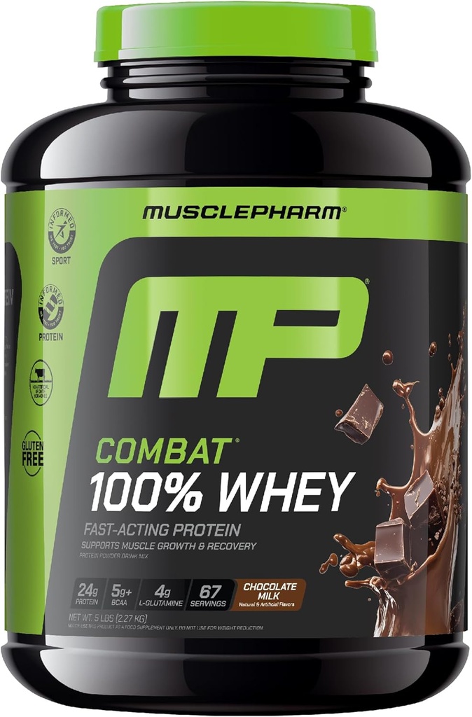 KasPharm 100% Whey Protein Tozu, Çikolata Sütü, Hızlı Kurtarma ve Kas Whey Isolate, Kadınlar ve Erkekler için Yüksek Protein Toz, Gluten Free, 5lb, 67 Hizmet