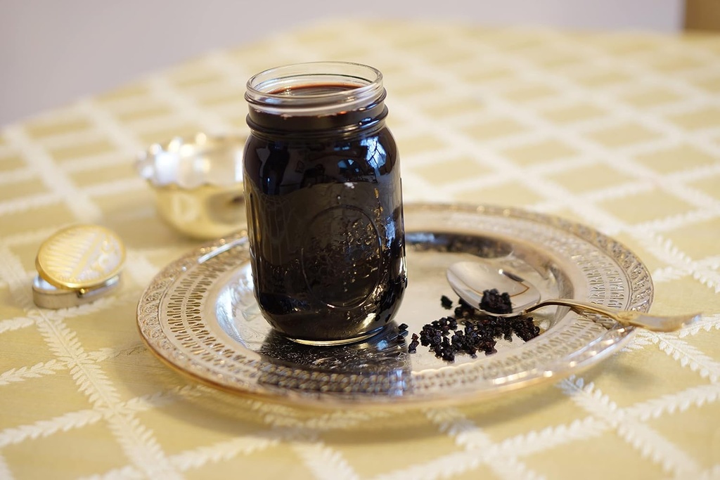 Orijinal Organik Elderberry Syrup - Pure Natural - Immunity Boost - Herbal Supplement - Çocuklar ve Yetişkinler Tarafından Meyve Aşkı - 32 oz