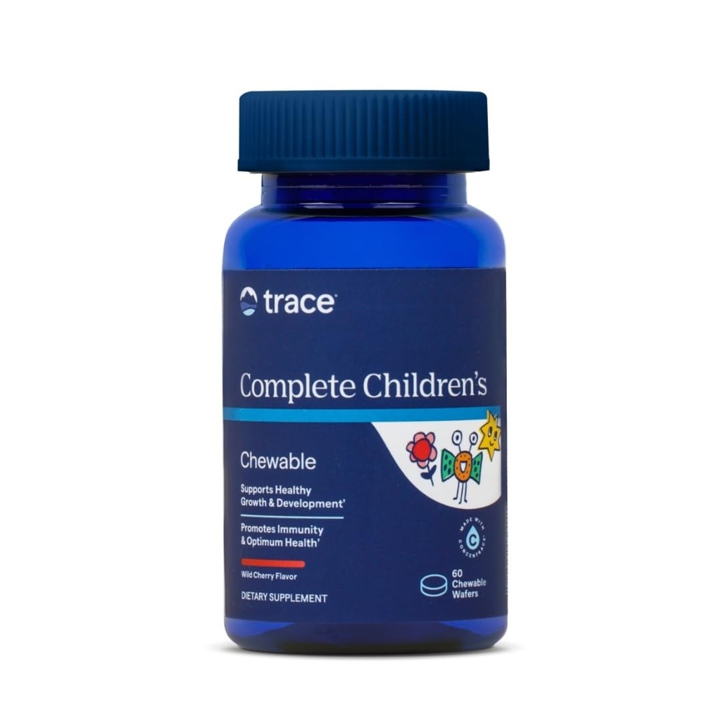 Trace Minerals Complete Children's Chewable - Gluten-Free Multivitamin for Kids - Chewable Multivitamin Supplement to Support Health & Development - 60 Chewable Wafers (30 hizmet)