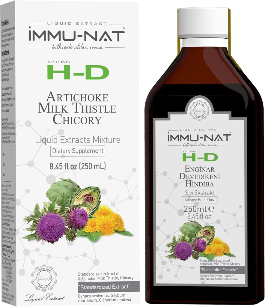 H-D Herbal Liver Detox, Temiz, ve Sıvı Supplement - Destekler Gut Health and Kidney Function - Milk Thistle, Artichoke, ve Chicory - Non-GMO (8.50oz)