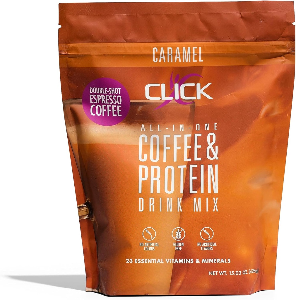 Kahve Protein Tozu | Double Shot Espresso | 16g protein | 23 Temel Vitaminler | Low Calorie Meal Yenileme | 150 mg Caffeine | Gluten Ücretsiz | Yapay Flavors veya Colors | Caramel