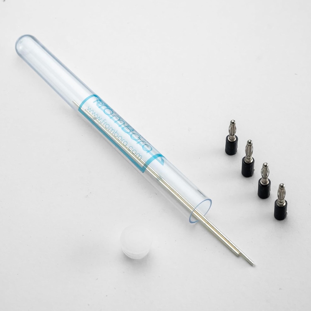 Colloidal Silver | Pair of Pure Silver Wire 99.99% | Certificate | 9999 | 12 Gauge 6” | FromBora Colloidal Silver Generator Wire | Plus 4pcs Wire Holders