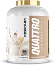 Magnum Nutraceuticals Quattro Shake Series Whey Protein Toz, Vanilla 4.5lb – Kas Büyüme ve Kurtarma için Premium Protein